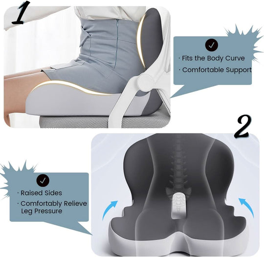 Sitzkissen Stuhl Ergonomisch Für Optimalen Komfort Im Büro Und Auto 3