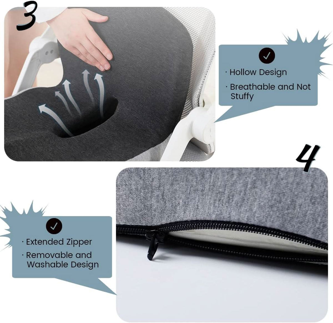Sitzkissen Stuhl Ergonomisch Für Optimalen Komfort Im Büro Und Auto 4