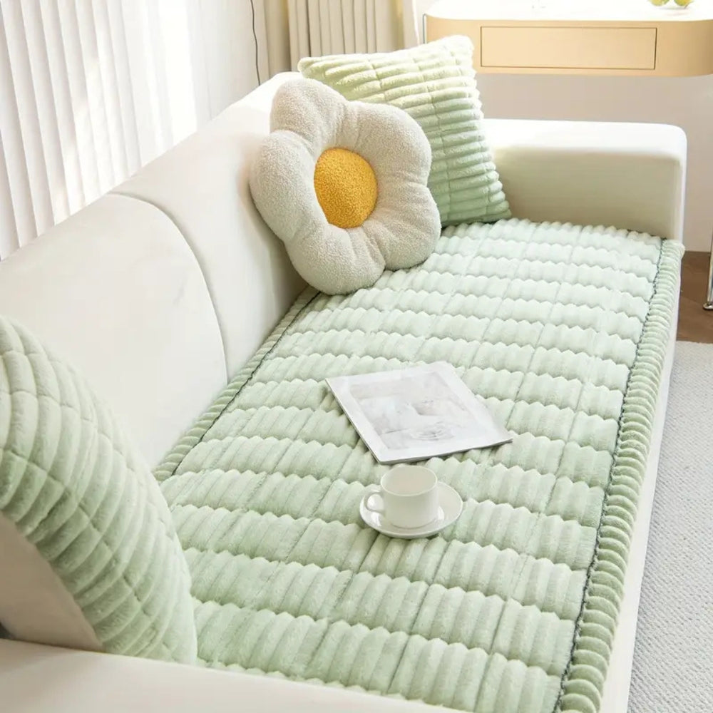 Sofaüberwurf mit Plissierten Kanten für Gemütliche Wohnräume 10