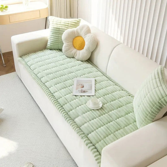 Sofaüberwurf mit Plissierten Kanten für Gemütliche Wohnräume 2