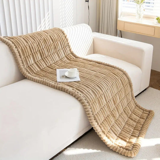 Sofaüberwurf mit Plissierten Kanten für Gemütliche Wohnräume 3
