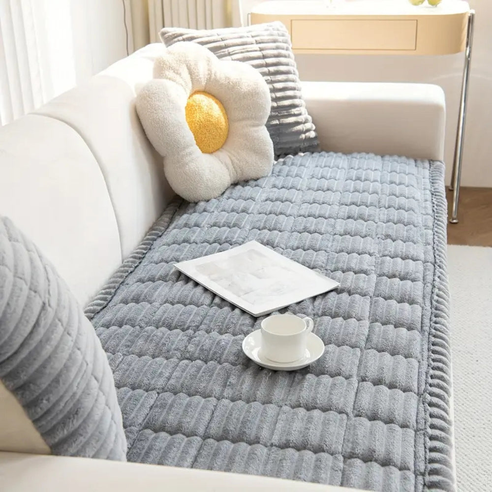 Sofaüberwurf mit Plissierten Kanten für Gemütliche Wohnräume 9