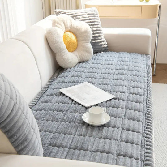 Sofaüberwurf mit Plissierten Kanten für Gemütliche Wohnräume 9