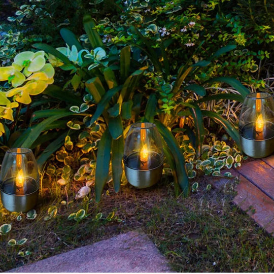 Solar Gartenbeleuchtung LED Kerzenlicht für Außenbereich mit Flackerndem Licht 1