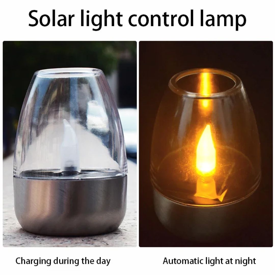 Solar Gartenbeleuchtung LED Kerzenlicht für Außenbereich mit Flackerndem Licht 6