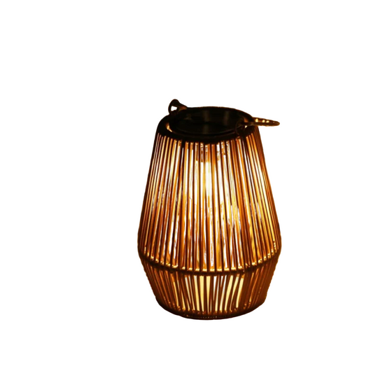 Solar Gartenlampe Handgewebt - Wetterfeste Solar Gartenleuchte für Außenbereich 0