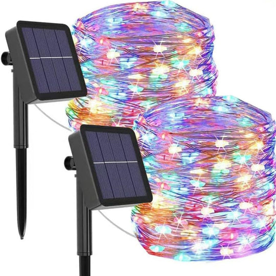 Solar Lichterkette Outdoor Wasserfest für Stimmungsvolle Beleuchtung im Garten 10