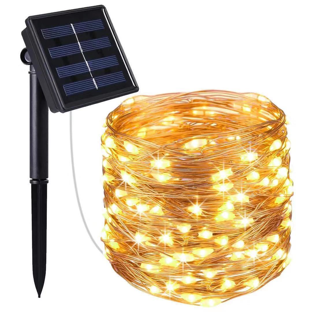 Solar Lichterkette Outdoor Wasserfest für Stimmungsvolle Beleuchtung im Garten 4