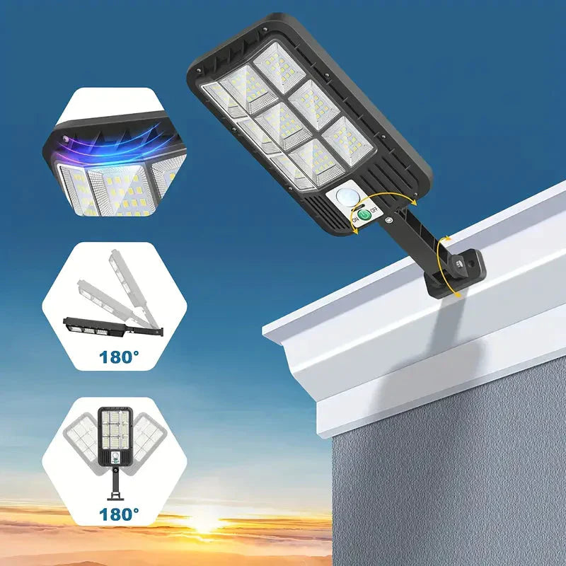 Solarbetriebene Außenleuchte mit Bewegungsmelder und 5000 Lumen 0