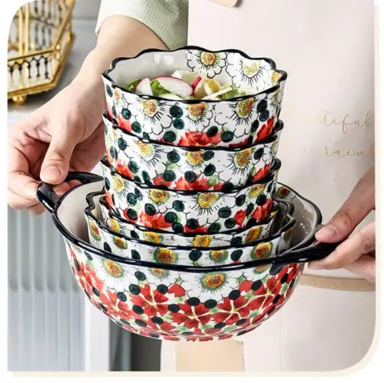 Sommerliche Keramikschalen mit Blumendesign für Festliche Anlässe 1