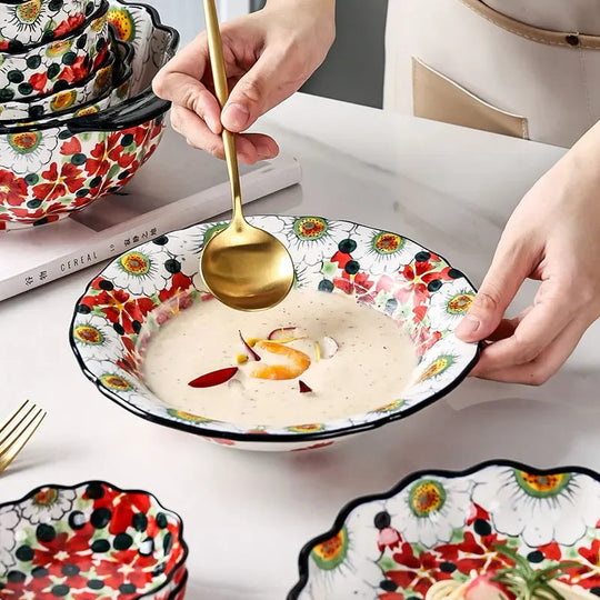 Sommerliche Keramikschalen mit Blumendesign für Festliche Anlässe 2