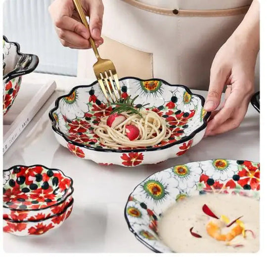Sommerliche Keramikschalen mit Blumendesign für Festliche Anlässe 6