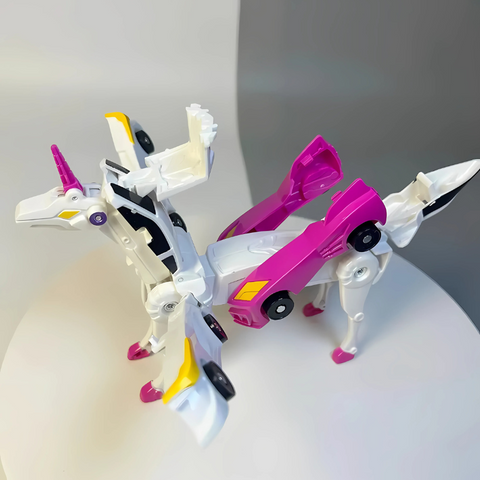 Spielzeugauto 2-in-1 Magnetroboter für Kinder, Interaktives Spielzeug für Kreativität und Spaß 3