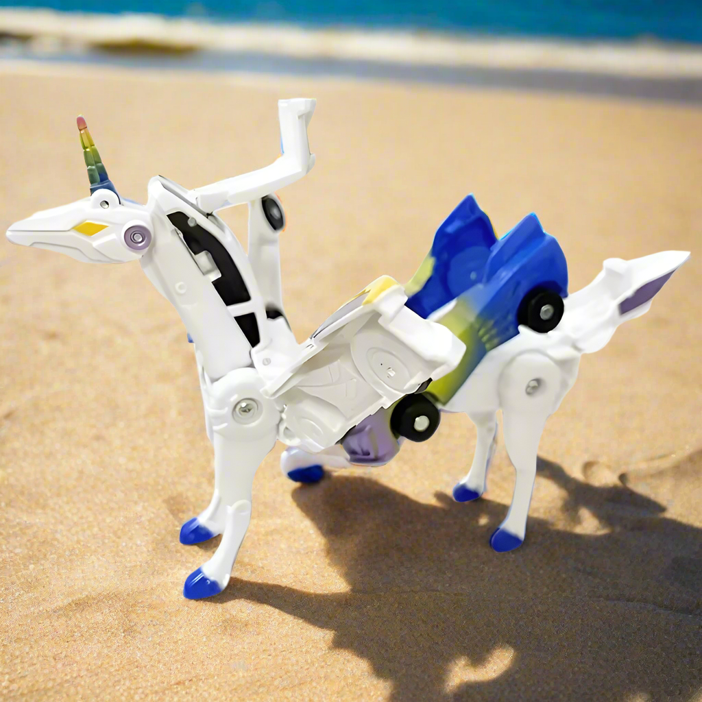 Spielzeugauto 2-in-1 Magnetroboter für Kinder, Interaktives Spielzeug für Kreativität und Spaß 7