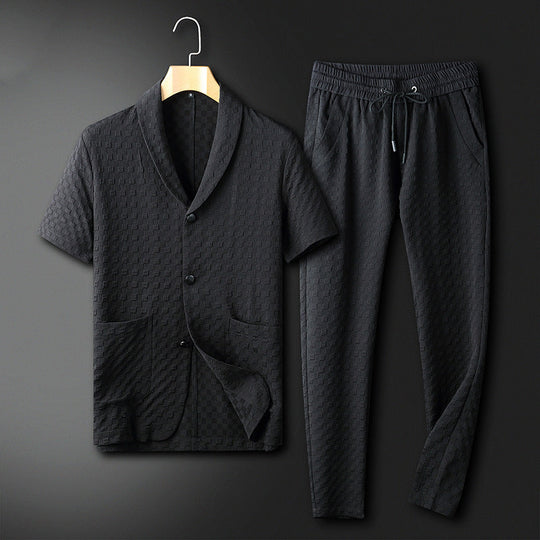 Herren Kostüm Zweiteilig Modern Geometrisches Muster Polyester 1