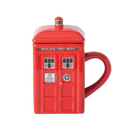 Tasse im Polizeibox-Design mit Löffel für Sci-Fi-Fans 6