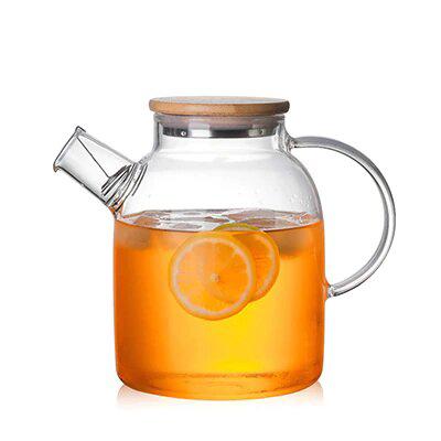 Teekanne Glas für Tee 1-1,5 L Hitzebeständig Kristallklar Modernes Design 5
