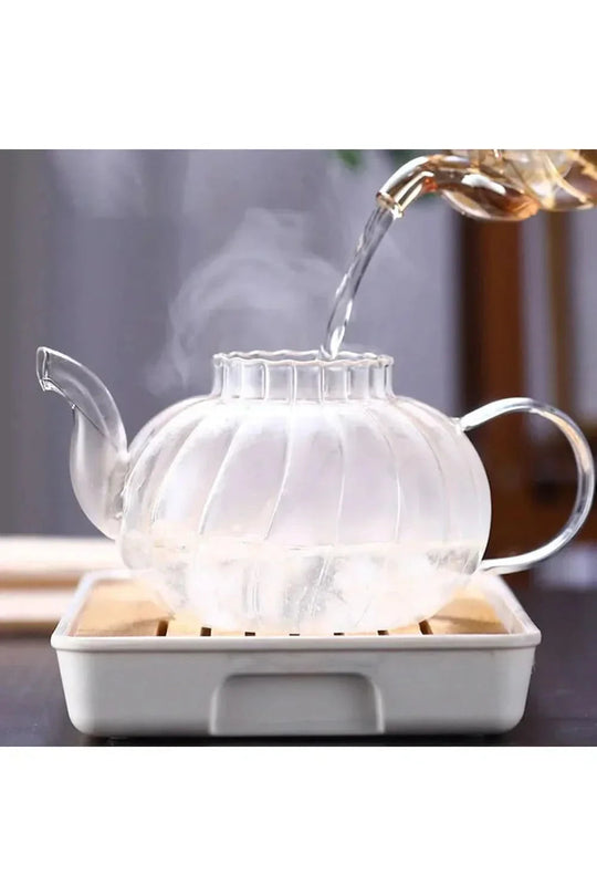 Teekanne mit Sieb aus Glas für losen Tee - Hitzebeständig, 1200 ml, Spülmaschinenfest 2