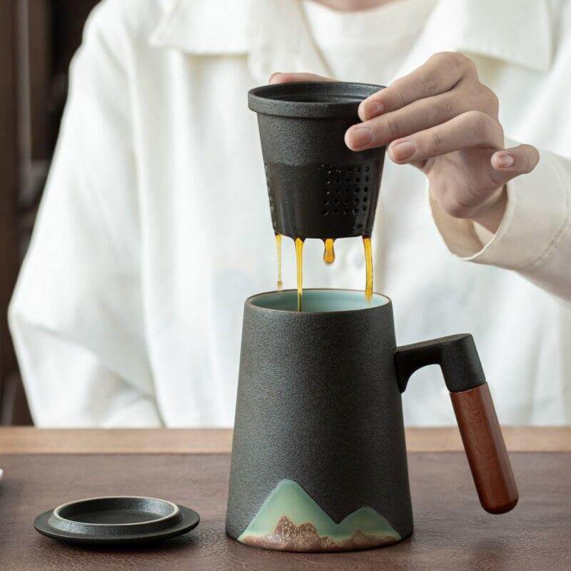 Teetasse Japanischer Stil mit Filter 400 ml 1
