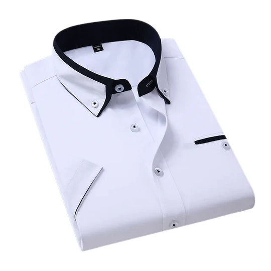 Variant image for Herren Kurzarmhemd Klassischer Stil Baumwolle Polyester-43