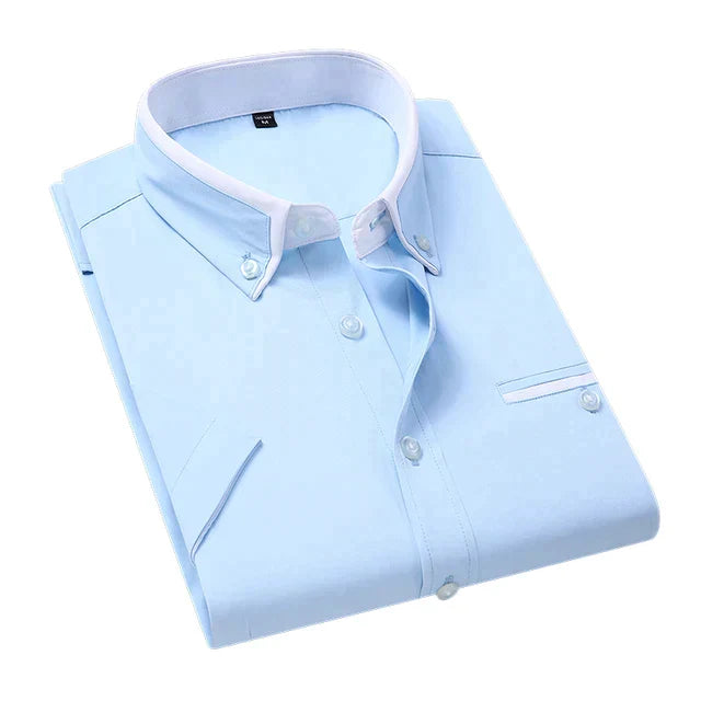 Herren Kurzarmhemd Klassischer Stil Baumwolle Polyester 2