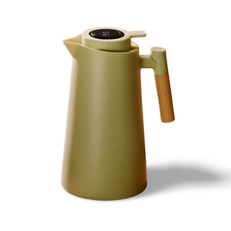 Thermoskanne 1L Auslaufsicher Minimalistisch für Kaffee und Tee 0