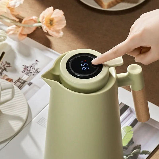 Thermoskanne 1L Auslaufsicher Minimalistisch für Kaffee und Tee 3