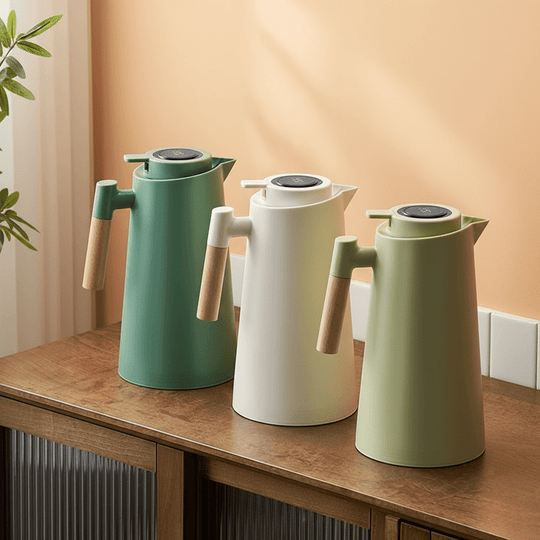 Thermoskanne 1L Auslaufsicher Minimalistisch für Kaffee und Tee 4