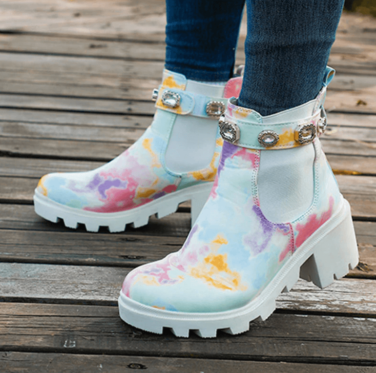 Tie Dye-Stiefeletten