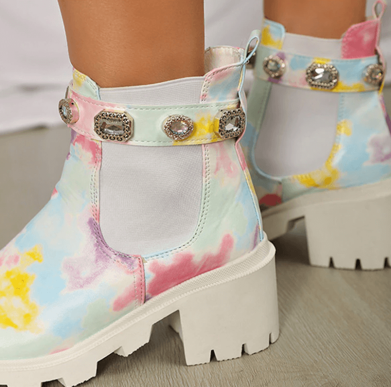 Tie Dye-Stiefeletten