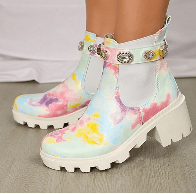 Tie Dye-Stiefeletten