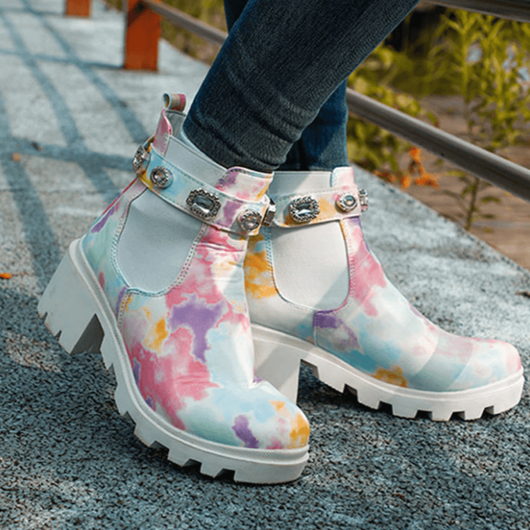 Tie Dye-Stiefeletten
