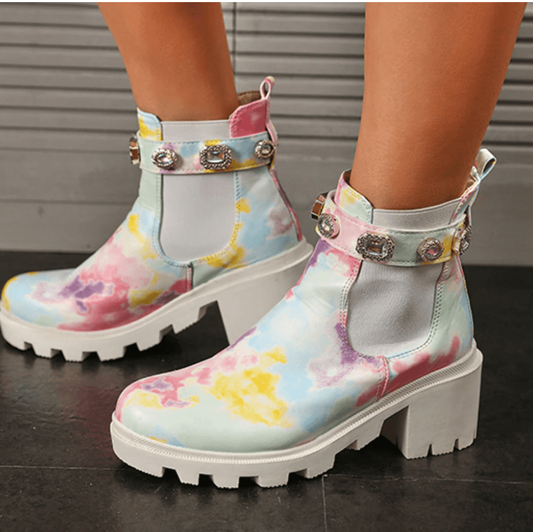 Tie Dye-Stiefeletten