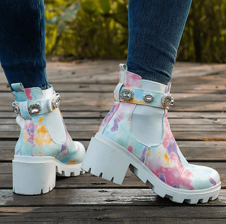 Tie Dye-Stiefeletten