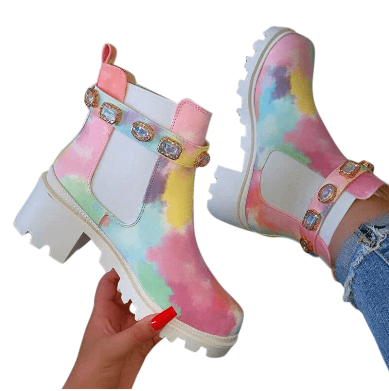 Tie Dye-Stiefeletten