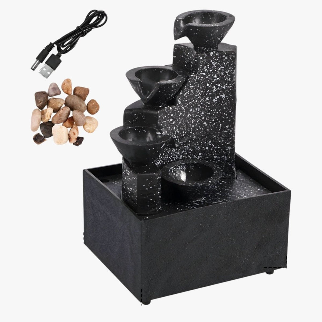 Tisch Wasserfall Brunnen Modern für Entspannung und Atmosphäre 4