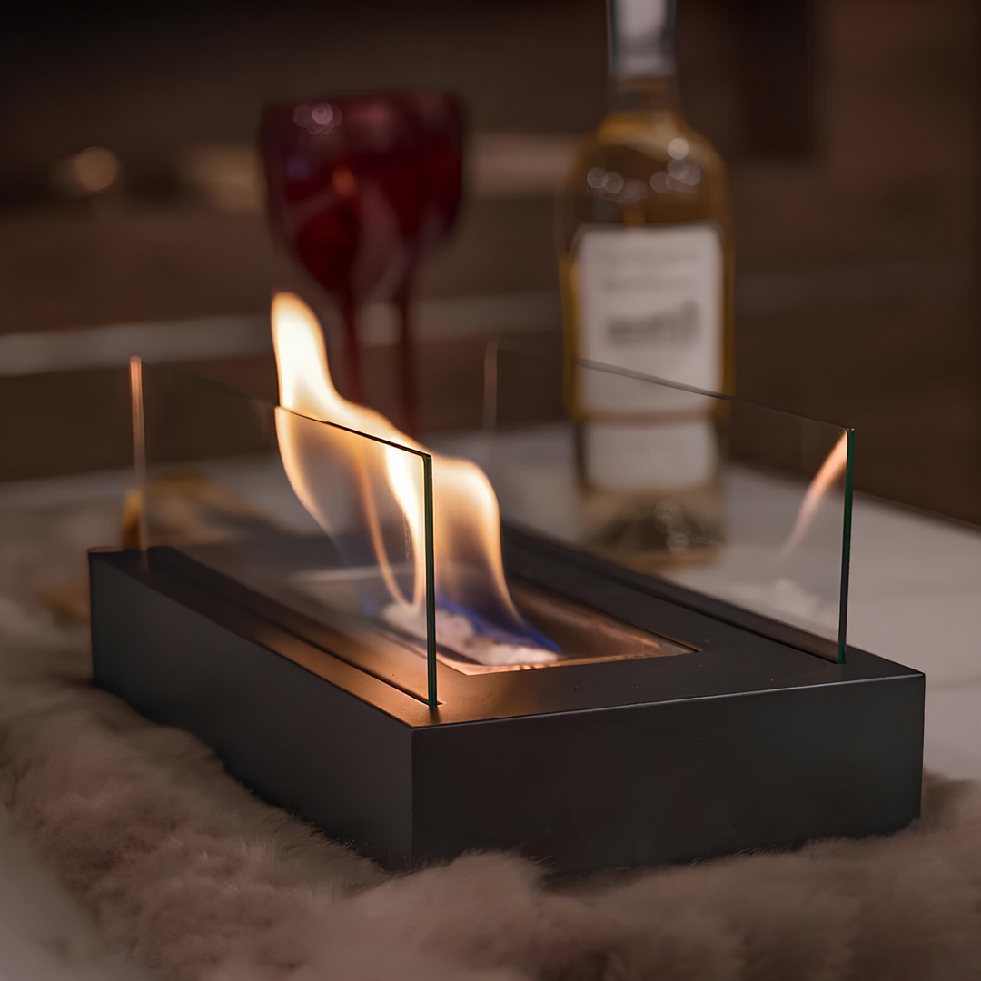 Tischkamin Outdoor Tragbar - Modernes Tischfeuer für Innen- und Außenbereiche mit Bioethanol Flamme 0