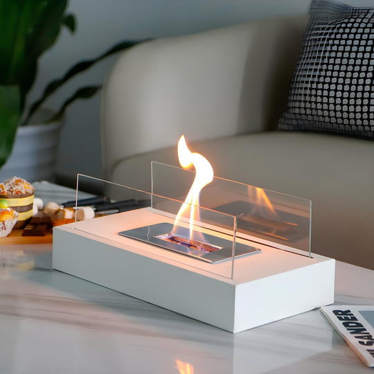 Tischkamin Outdoor Tragbar - Modernes Tischfeuer für Innen- und Außenbereiche mit Bioethanol Flamme 3