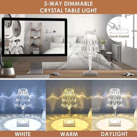 Tischlampe LED im Diamantdesign für stilvolle Beleuchtung 3