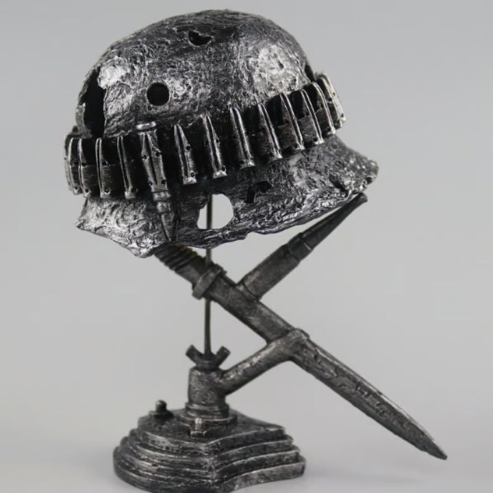 Tischlampe im Vintage-Stil mit Helm-Design 0