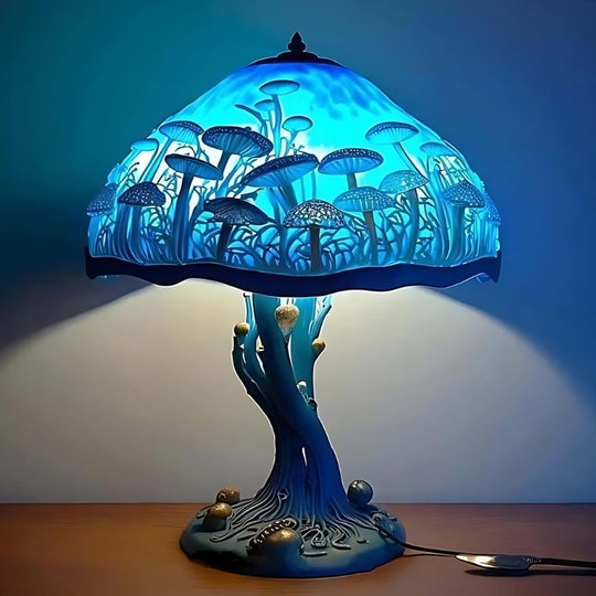 Tischlampe mit Farbenspiel für Stimmungsvolle Räume, Handgefertigte Tischleuchte, Dekoratives Lichtspiel 3