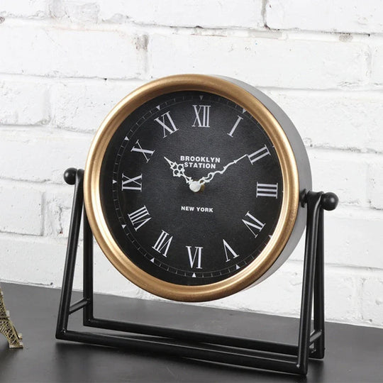 Tischuhr Vintage-Stil Für Heimbüro – Retro Design Mit Leisem Quarzwerk 4