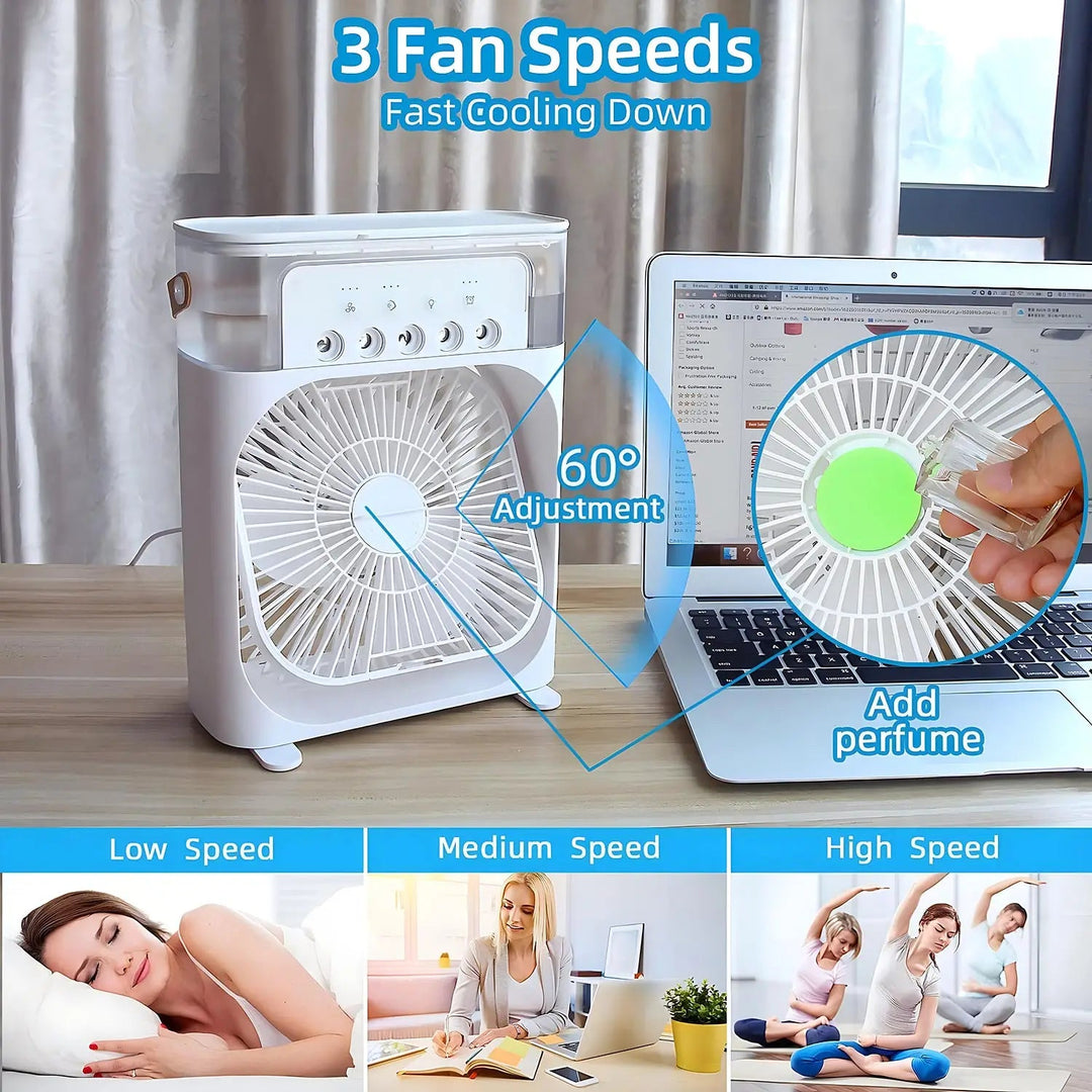 Tragbarer 3-in-1 Luftkühler mit Ventilator und Klimaanlage 2