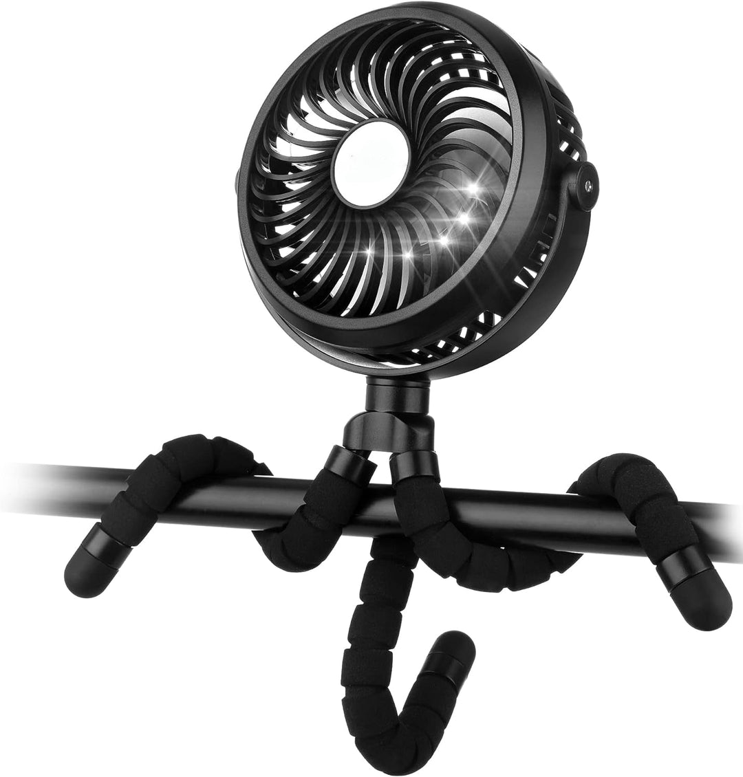 Tragbarer Kinderwagenventilator Mit Flexiblem Stativ Und 3 Geschwindigkeitsstufen 0