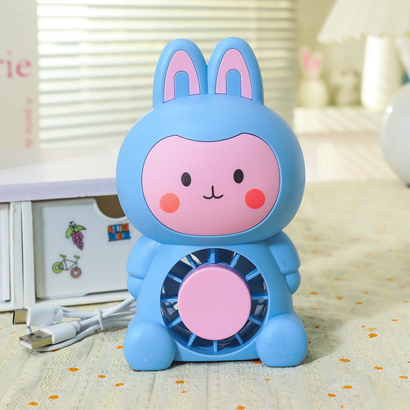 Tragbarer Mini Ventilator im Tierdesign – USB Mini Ventilator für Damen, Leicht und Kompakt 0
