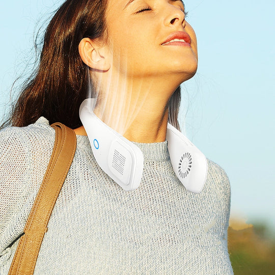 Tragbarer Nackenventilator für Damen und Herren, 360° drehbar, Ideal für Sport und Büro 4