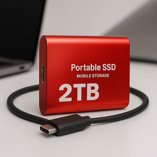 Tragbarer SSD-Speicher Extern mit Hochgeschwindigkeits-USB-C 2