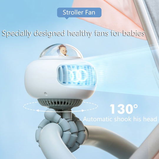 Tragbarer Ventilator für Kinderwagen Flexibel und Leise 6