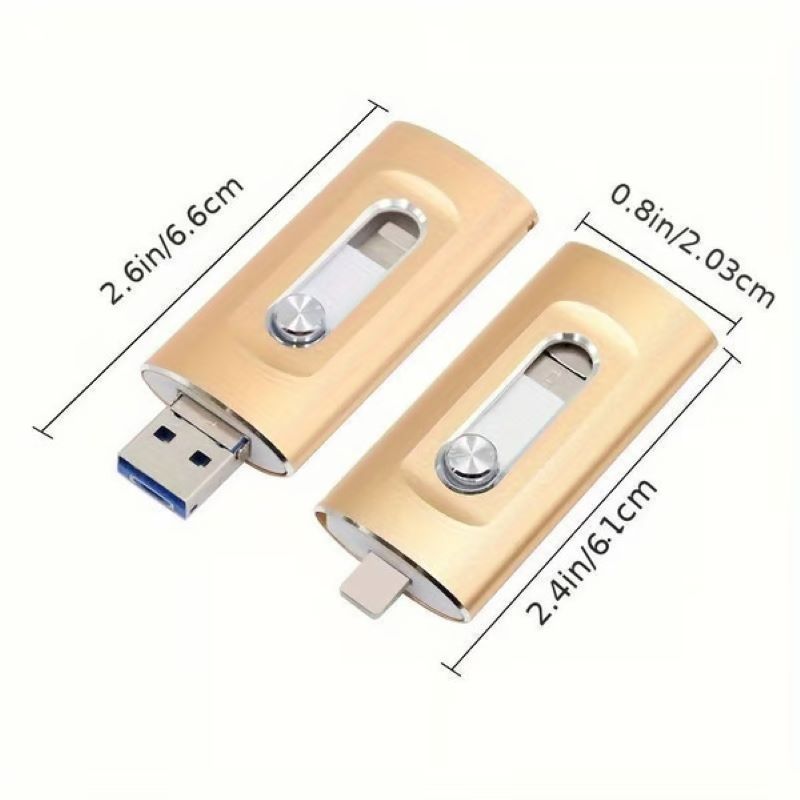 USB Stick 1TB 3-in-1 mit USB-A und USB-C Anschluss für Mobiltelefone und Computer 0