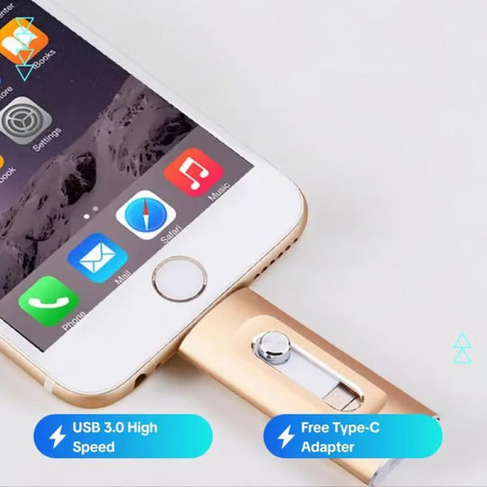 USB Stick 1TB 3-in-1 mit USB-A und USB-C Anschluss für Mobiltelefone und Computer 8